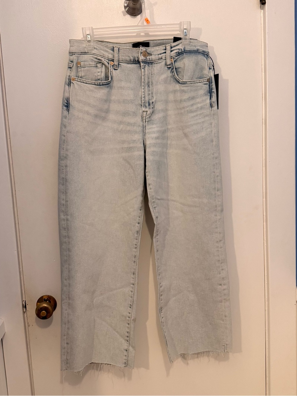 7 For All Mankind Cropped Alexa Lux Vintage Sz 30 Jeans Light Wash NWT $298